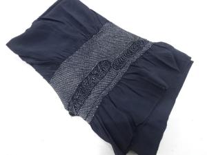 絞り　観世水に花更紗模様　男物兵児帯